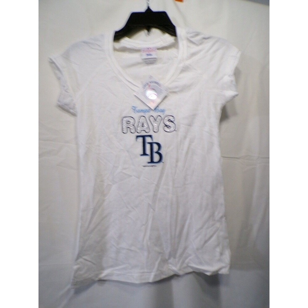 Tampa Bay Rays Women's V-Neck T-Shirt S White